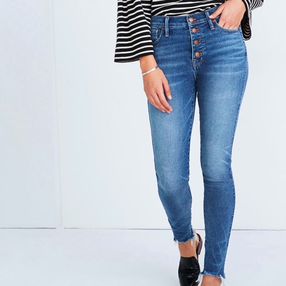 Madewell 10" High-Rise Skinny Jeans Button-Front